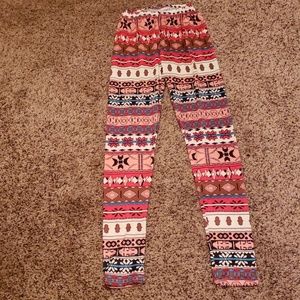 Colorful Graphic Print Leggings